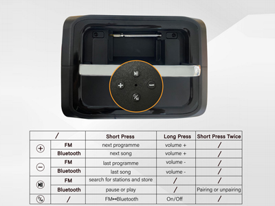 P300Plus Bluetooth Speaker Button