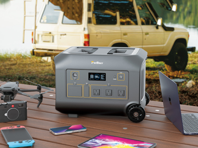 Portable Power Station B1200|1200W|Smart App Control Equip with Rod and Wheels