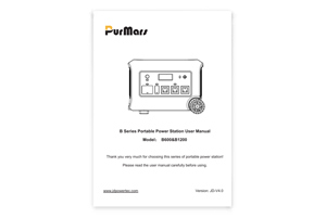 Portable Power Station B1200|1200W|Smart App Control Equip with Rod and Wheels