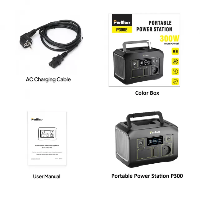 Portable power station package detail