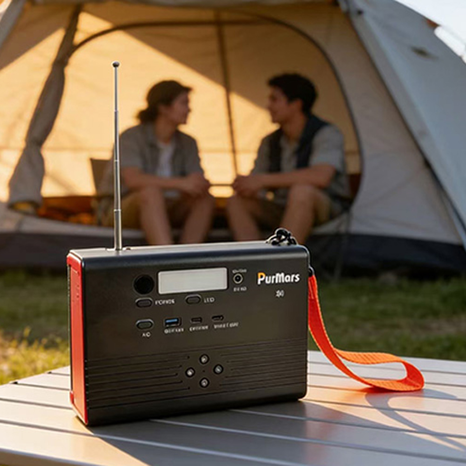 Outdoor camping energy storage power station P100A/E Plus|100W|with Bluetooth speaker|FM Radio