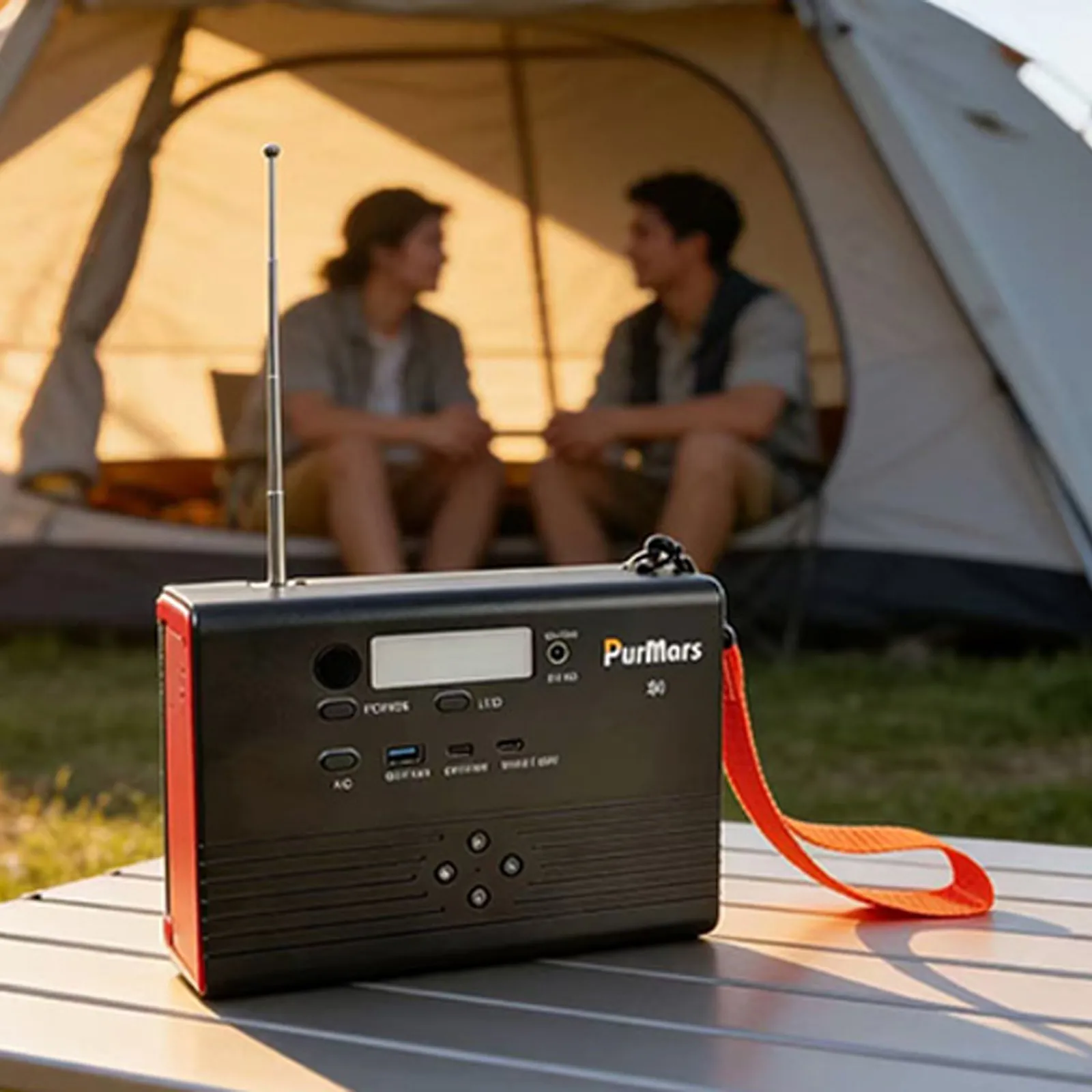 Outdoor camping energy storage power station P100A/E Plus|100W|with Bluetooth speaker|FM Radio