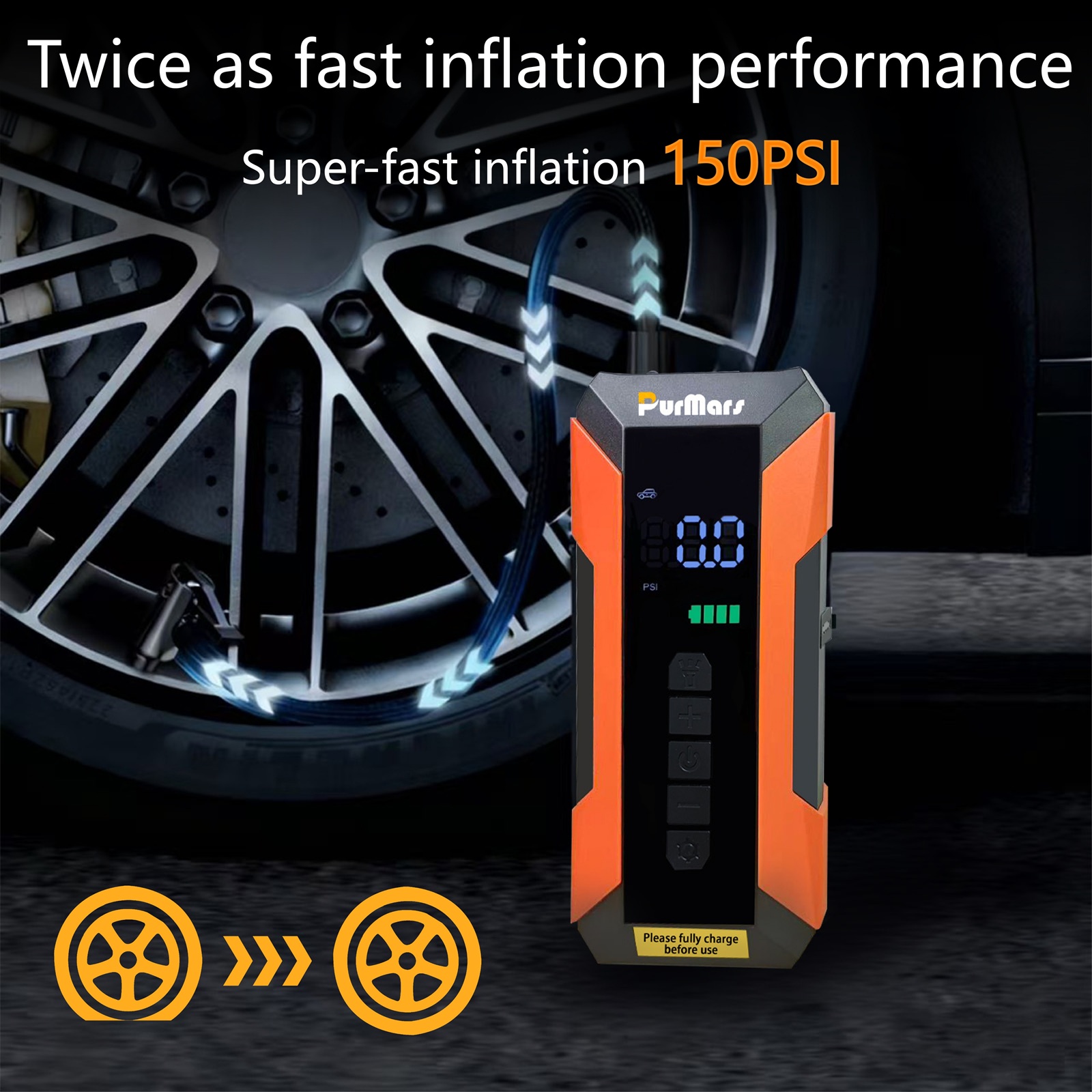 2 IN 1Jump Starter & Tire Inflator
